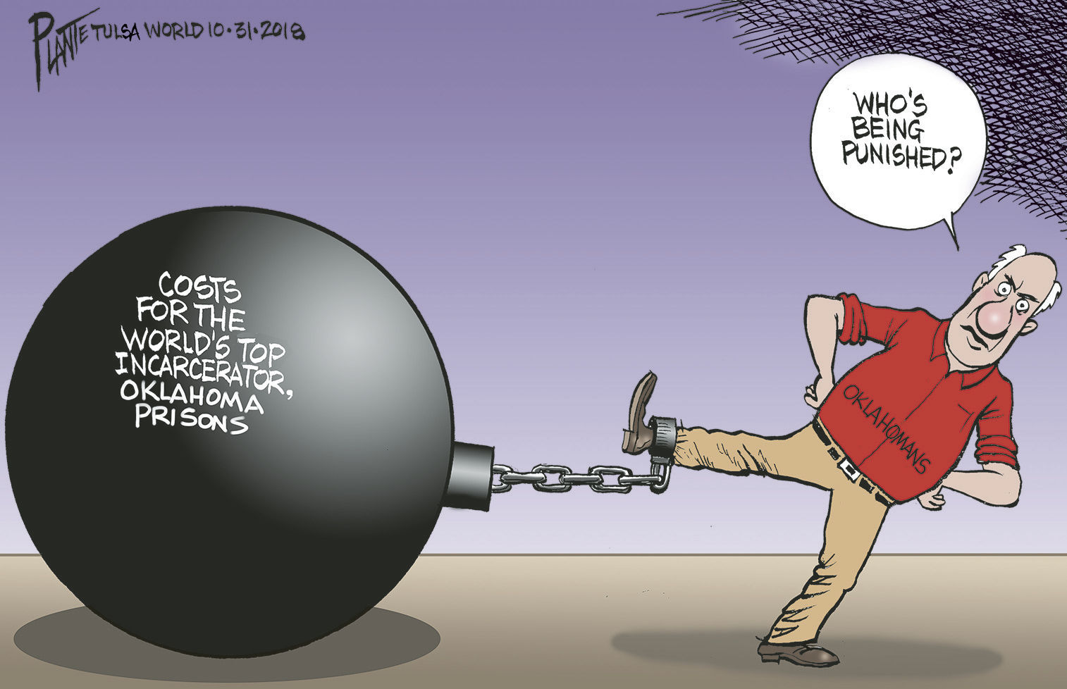 Bruce Plante Cartoon: Oklahoma is Number One